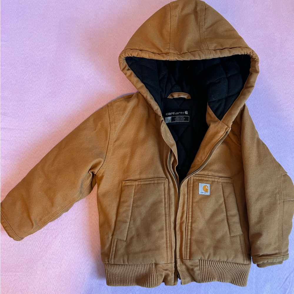 Carhartt Black and Tan Quilted Jacket